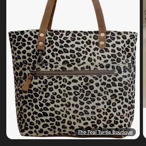 Myra Bag Brown and Tan Tote with Classic Style